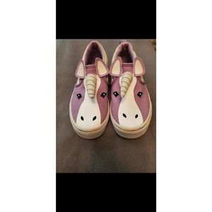 Girls Purple Unicorn Vans Size 2